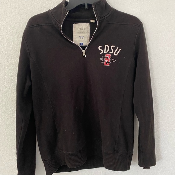 Navy Blue SDSU Quarter Zip Sweaterđź–¤ - Picture 2 of 3